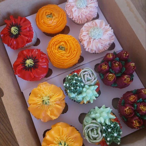 Bloom Box of Cupcakes Flowers