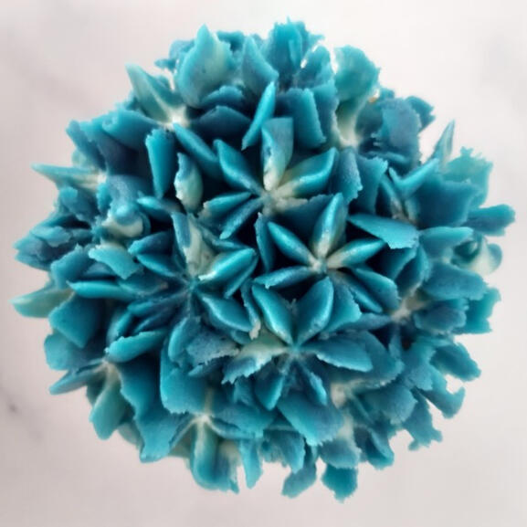 Blue Hydrangea Cupcake Flower